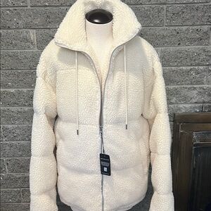 Women’s Barney Original Oversized White Sherpa Jacket